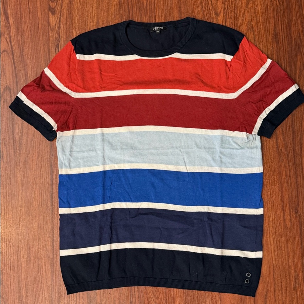 Colorful Striped Short Sleeve Shirt